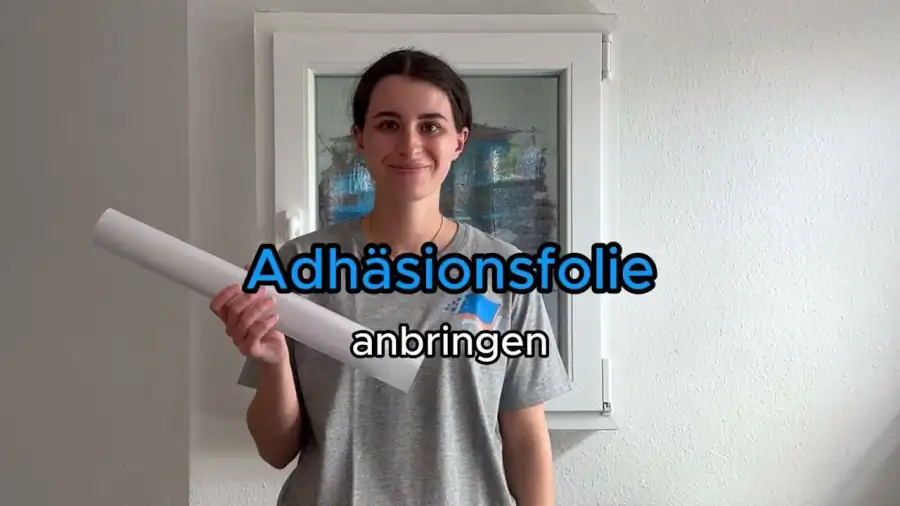 Adhäsionsfolie verlegen abspielen